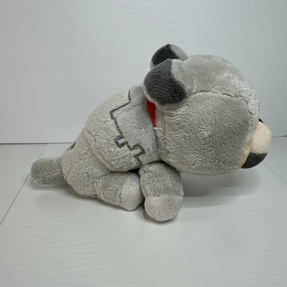 Minecraft Wolf Plush Jinx Official Gray Stuffed Animal Toy 2017 Mojang AB